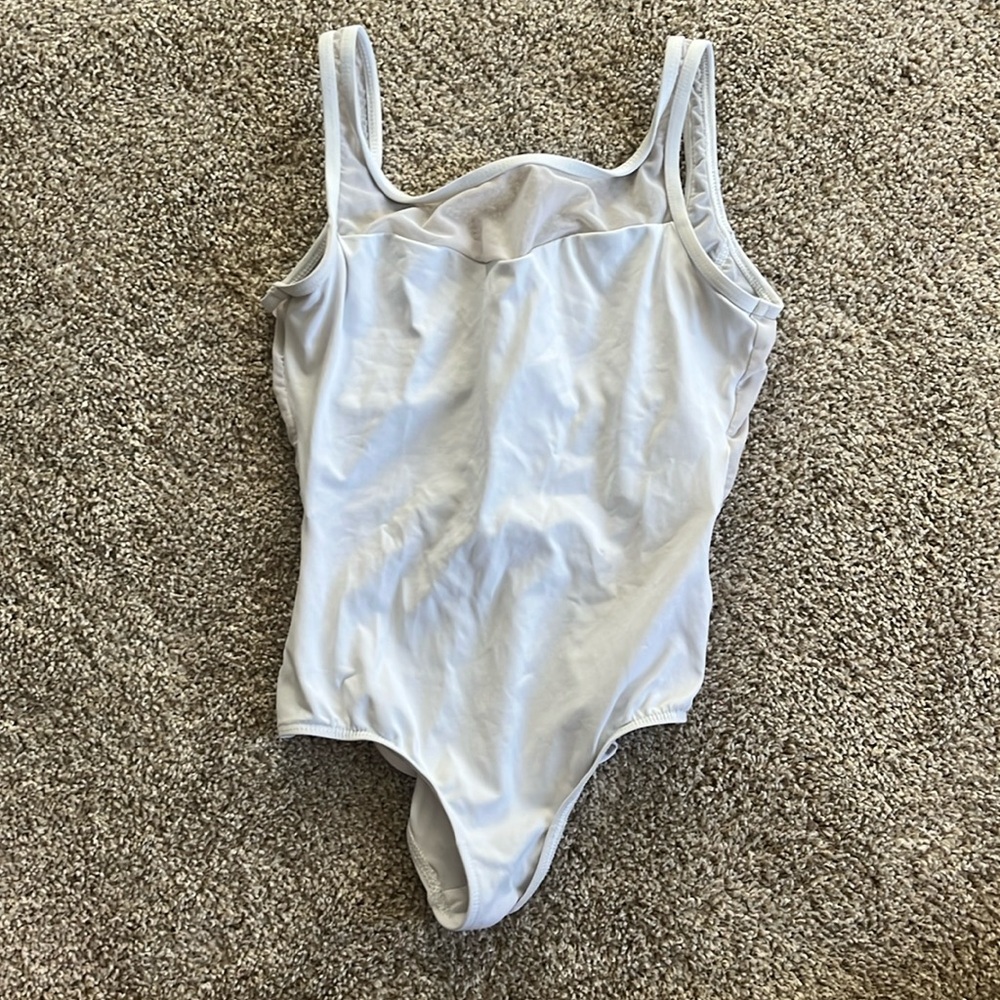 White Mesh Ballet Leotard